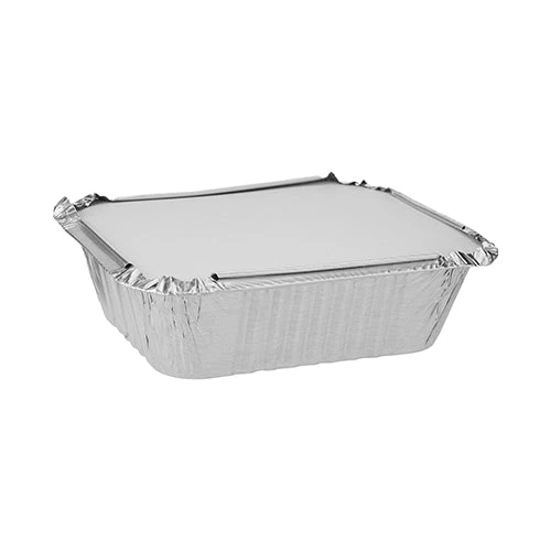 Aluminium Containers with Lid  8342 ( 420 CC )  10 Pieces - Image 5