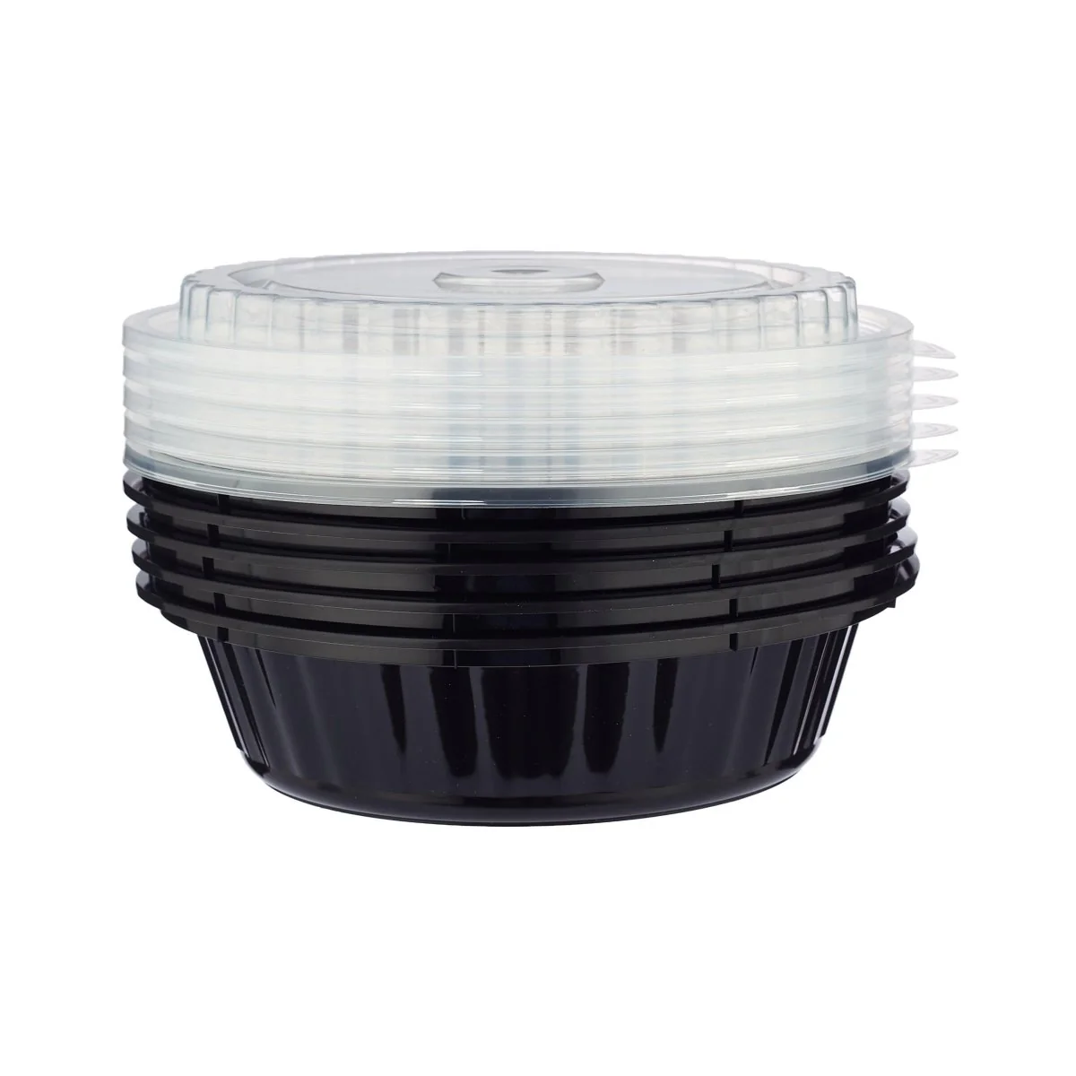 Black Base Round Container 32 Oz with Lids 150 Pieces - Image 4