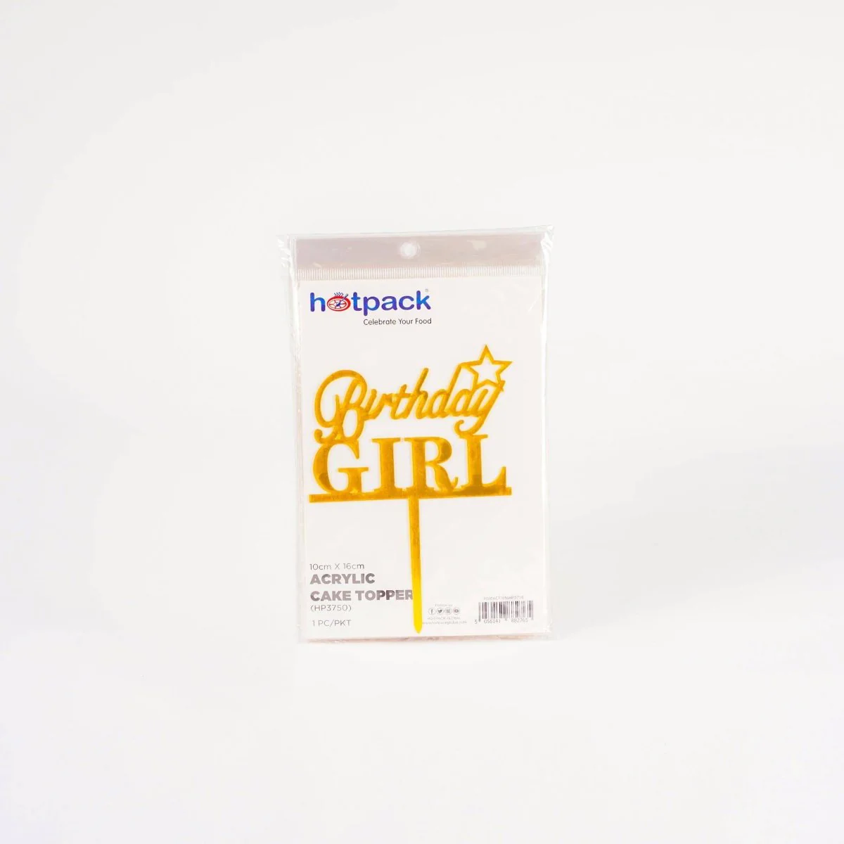 Golden Acrylic Cake Toppers 1 Piece - Image 4