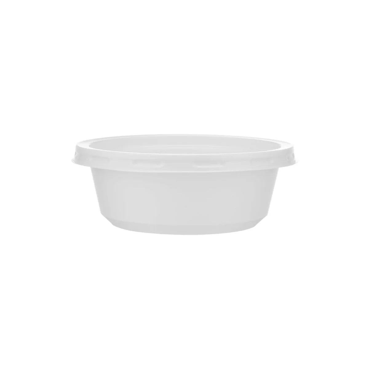 Plastic White Bowl 225ml With Lid 25 Pieces - Image 4