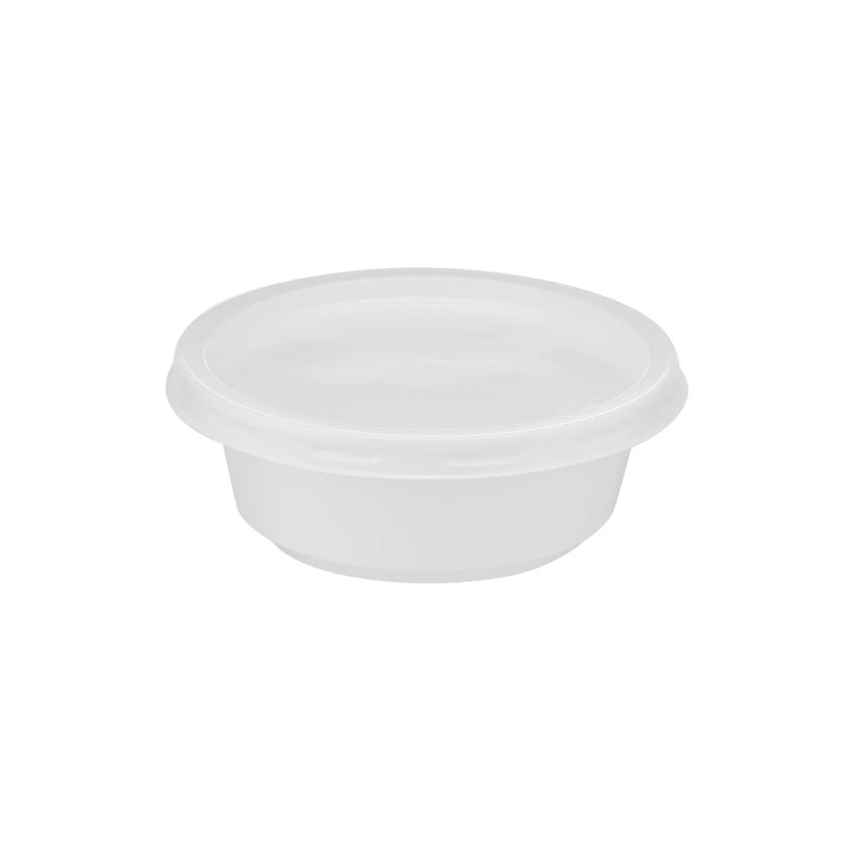 Plastic White Bowl 225ml With Lid 25 Pieces - Image 5