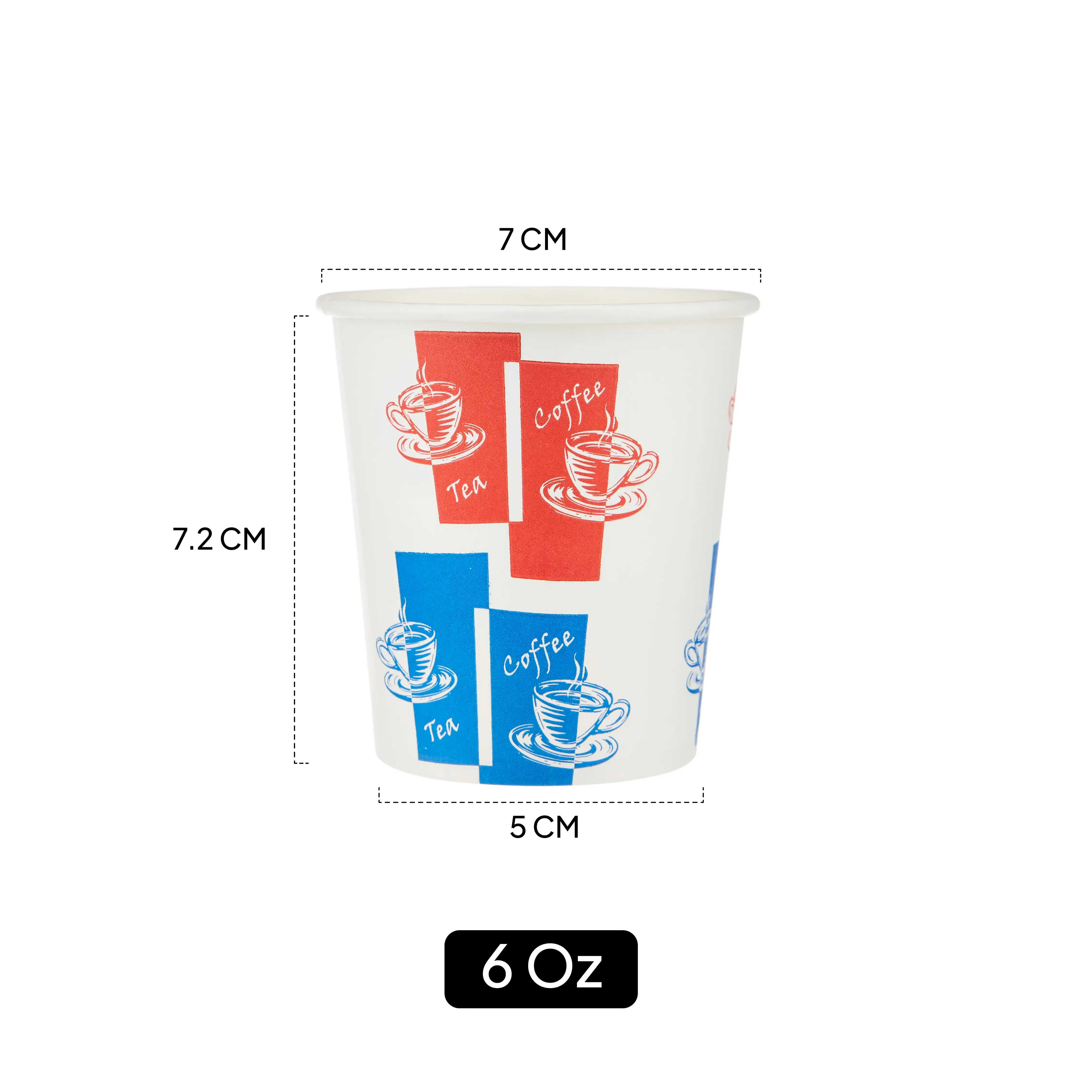 Printed Single Wall Paper Cups 6 oz - Image 3
