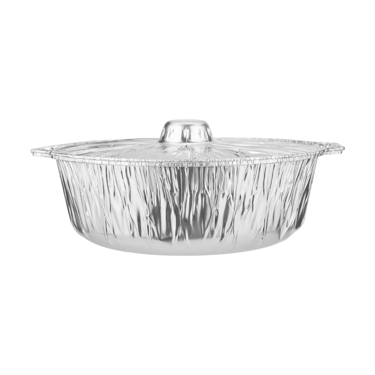 Round Aluminium Pot Container With Lid - Image 21