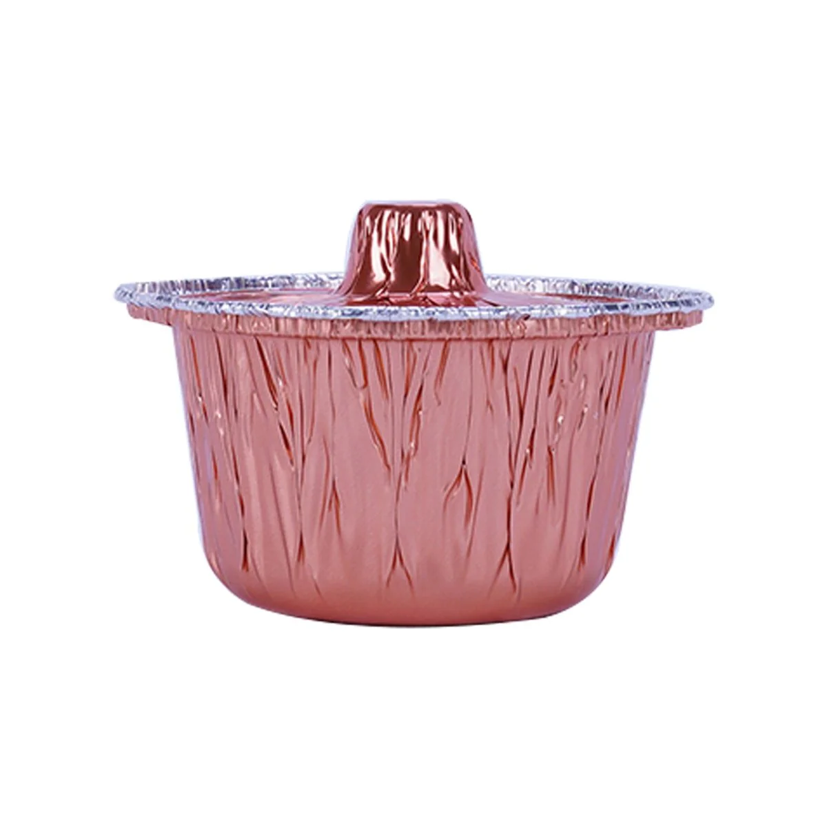 Round Aluminium Pot Container With Lid - Image 26