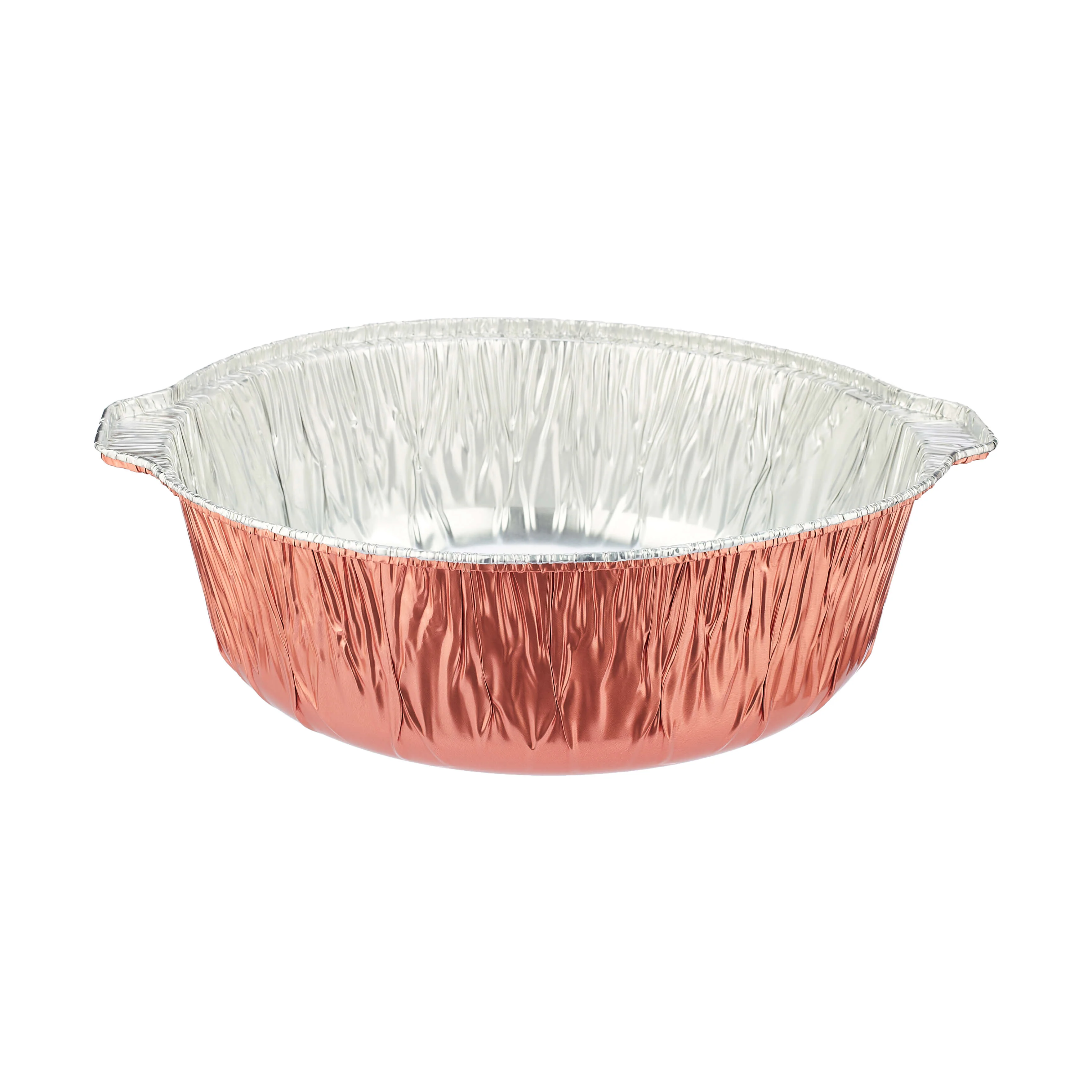 Round Aluminium Pot Container With Lid - Image 43