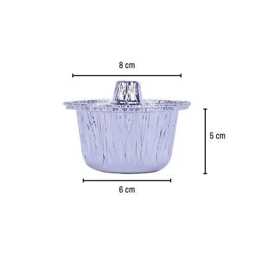 Round Aluminium Pot Container With Lid - Image 8