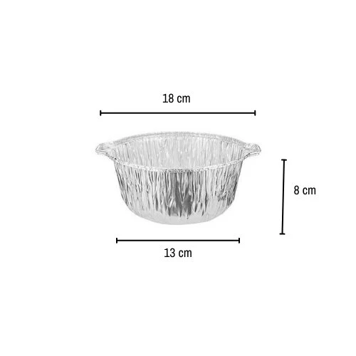 Round Aluminium Pot Container With Lid - Image 9
