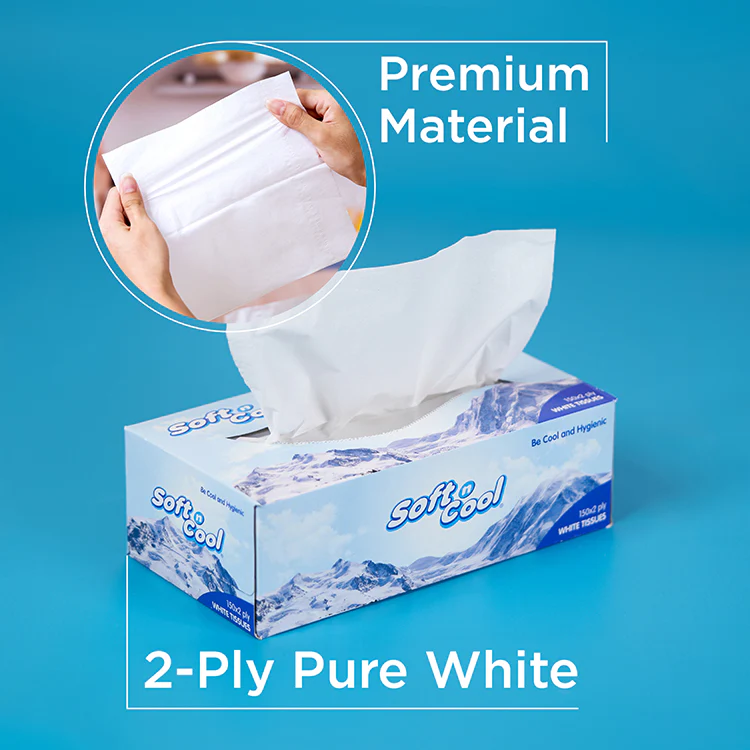 Soft n Cool Facial Tissue 200 Sheets X 2 Ply 5 Boxes Pack - Image 3