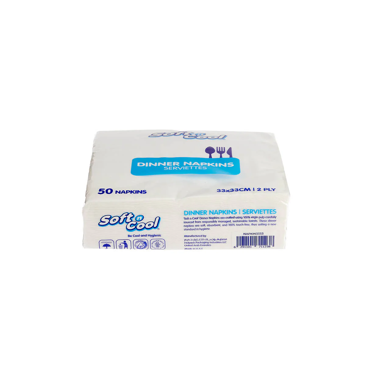 Soft n Cool Paper Folded Dinner Napkin 33 X 33 cm 2000 Pieces - Image 6