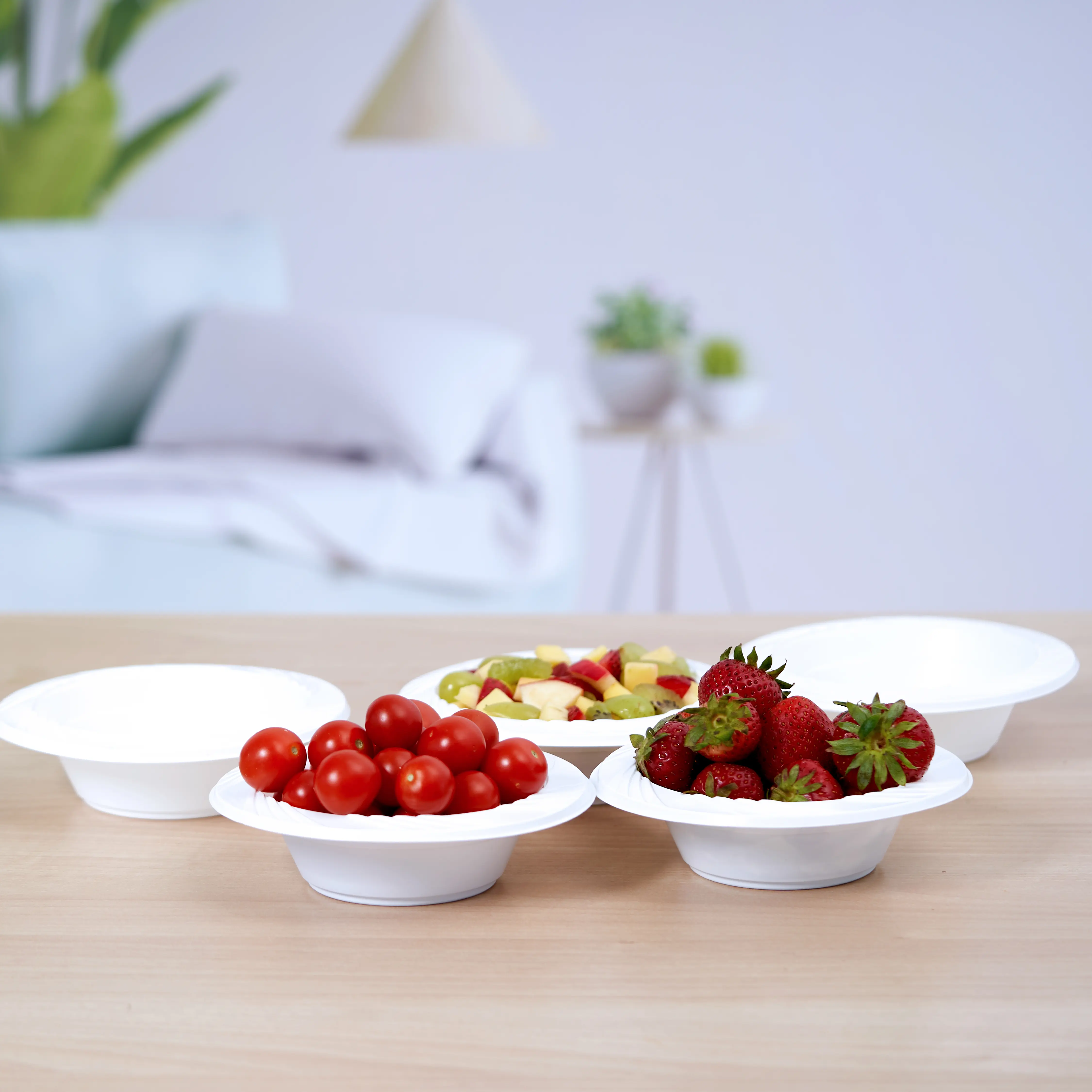 White Plastic Bowls 12 Oz 25 Pieces - Image 4